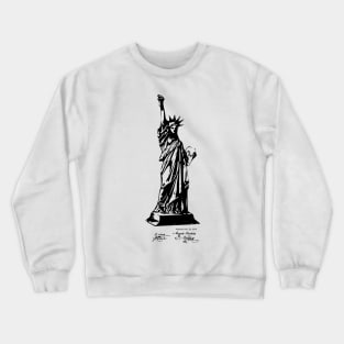 Statue of Liberty New York Patent Print Crewneck Sweatshirt